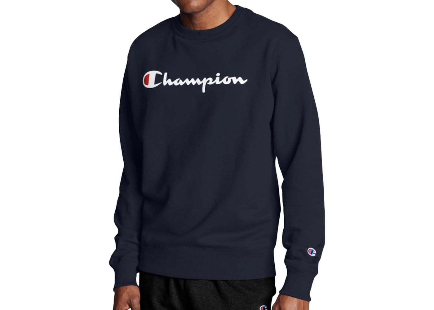 Champion Flc Crewneck Sweatshirt Navy