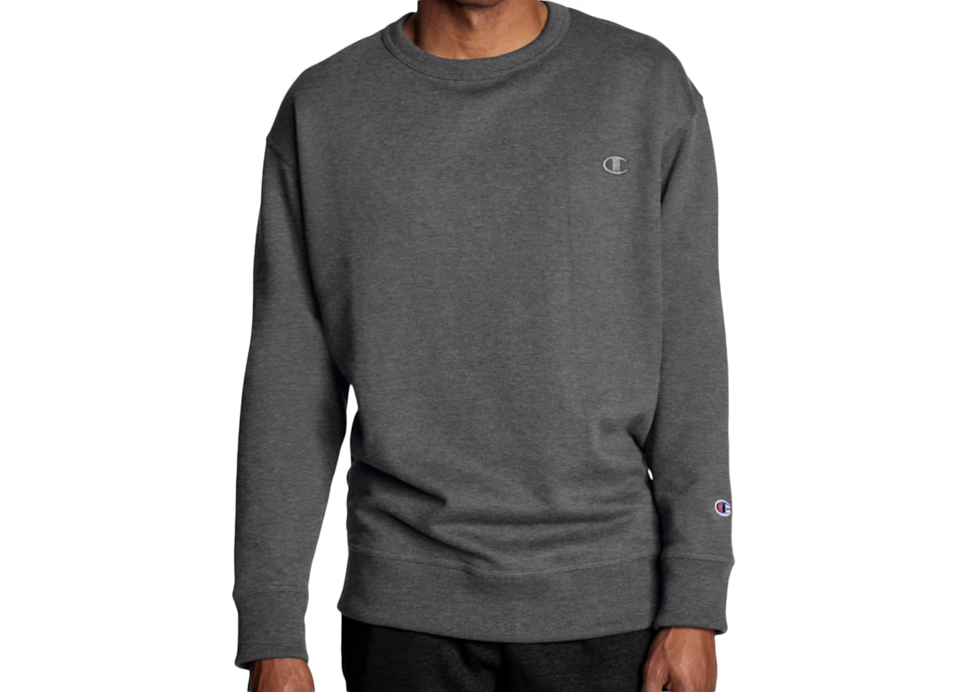 Champion Powerblend Crewneck Sweatshirt Granite Heath