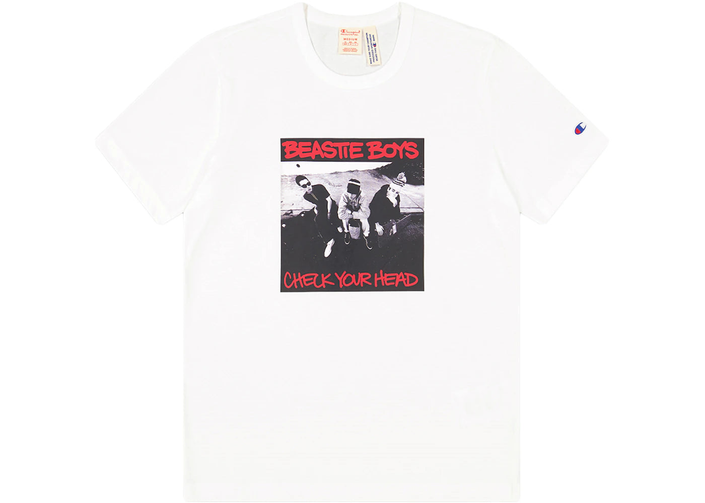 Champion x Beastie Boys x Eric Haze Check Your Head T-Shirt White
