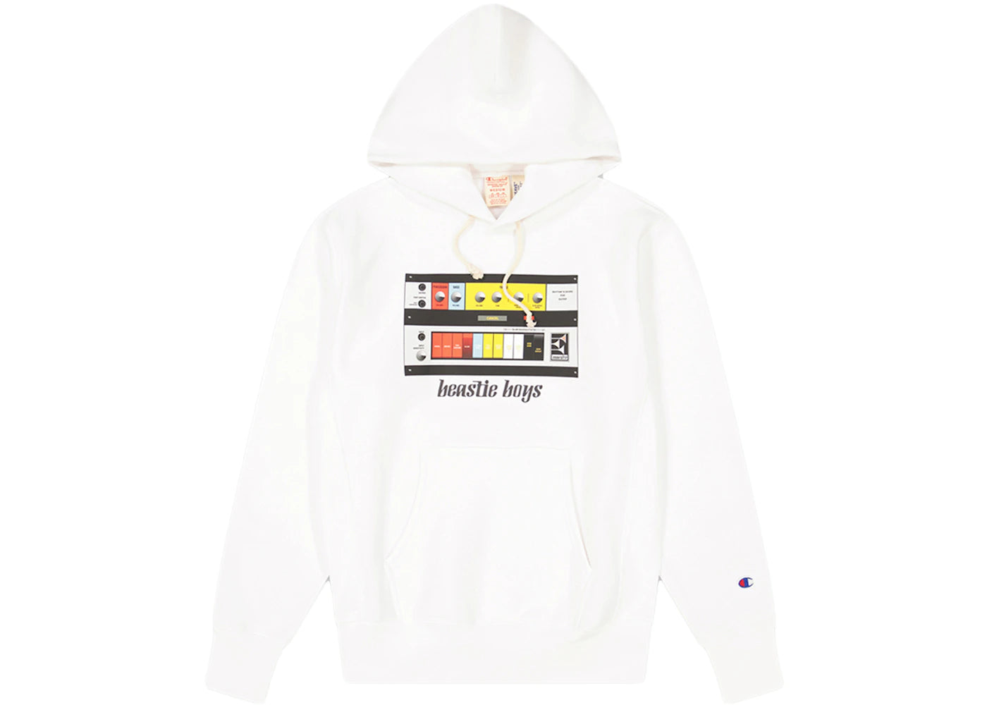 Champion x Beastie Boys x Eric Haze Mixer Reverse Weave Hoodie White