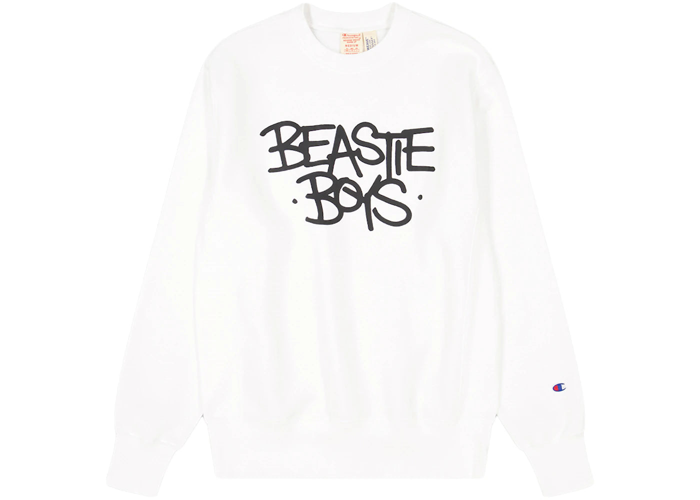 Champion x Beastie Boys x Eric Haze Reverse Weave Crewneck Sweatshirt White