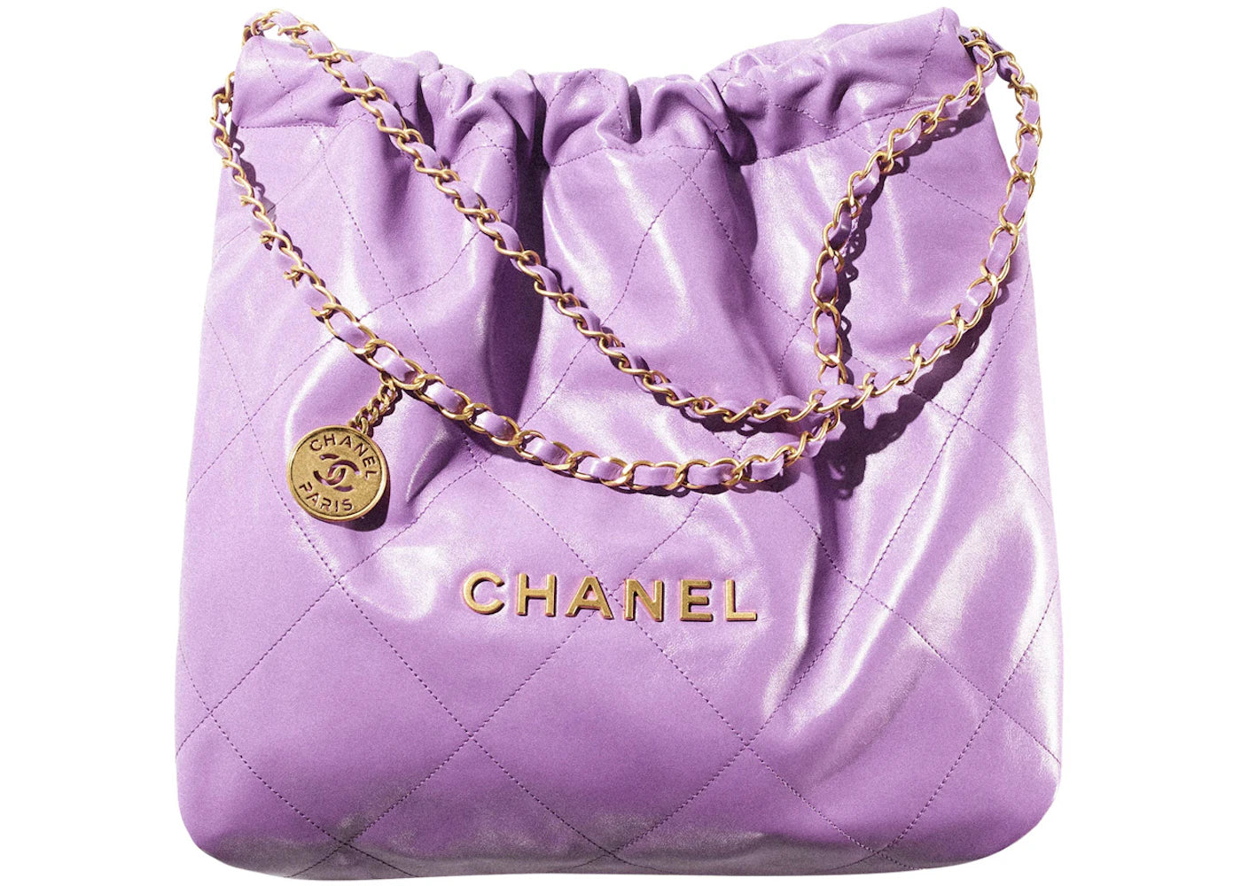 Chanel 22 Handbag 22S Calfskin Purple