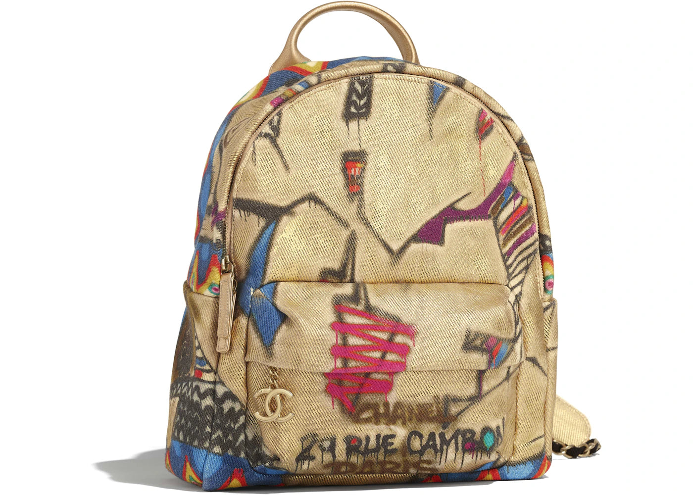 Chanel New Egypt Street Spirit Graffiti Backpack Multicolor