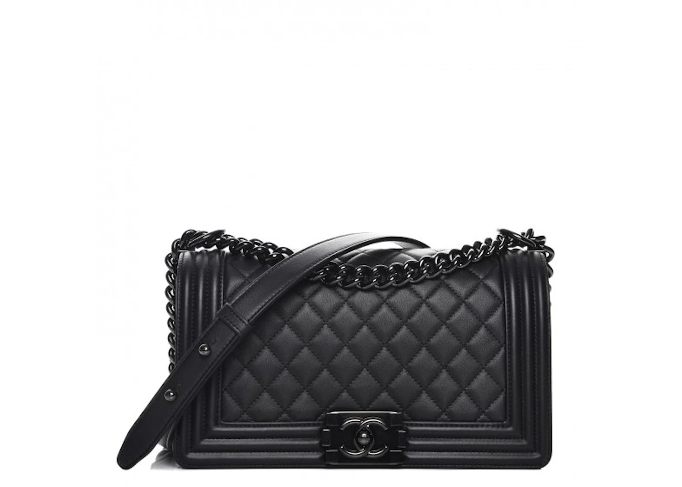 Chanel Boy Flap Quilted Calfskin Medium So Black