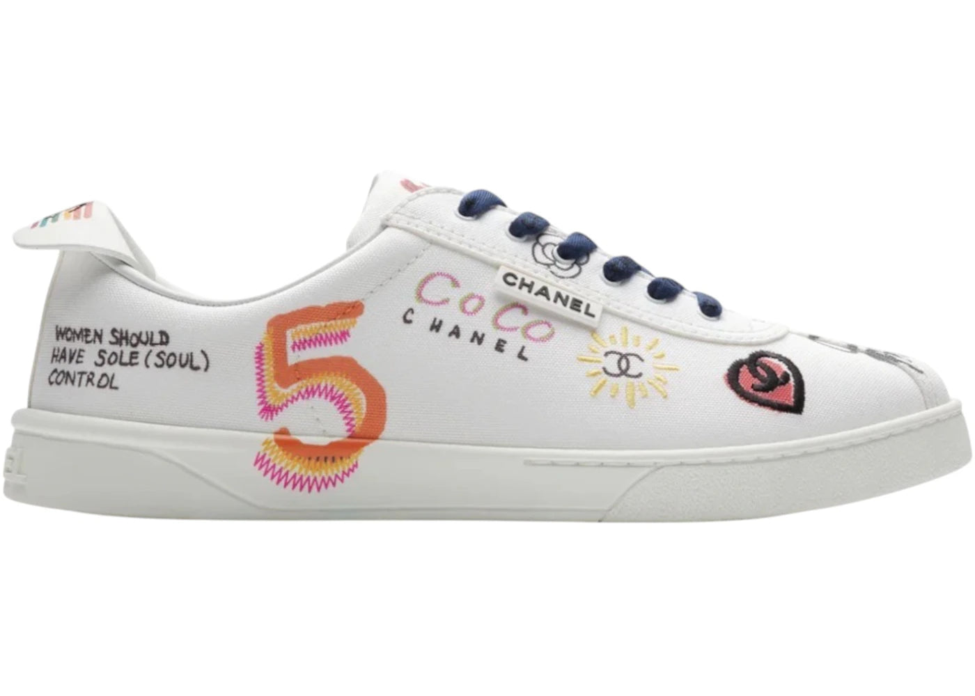 Chanel x Pharrell White Canvas Chanel Low Top Trainer White