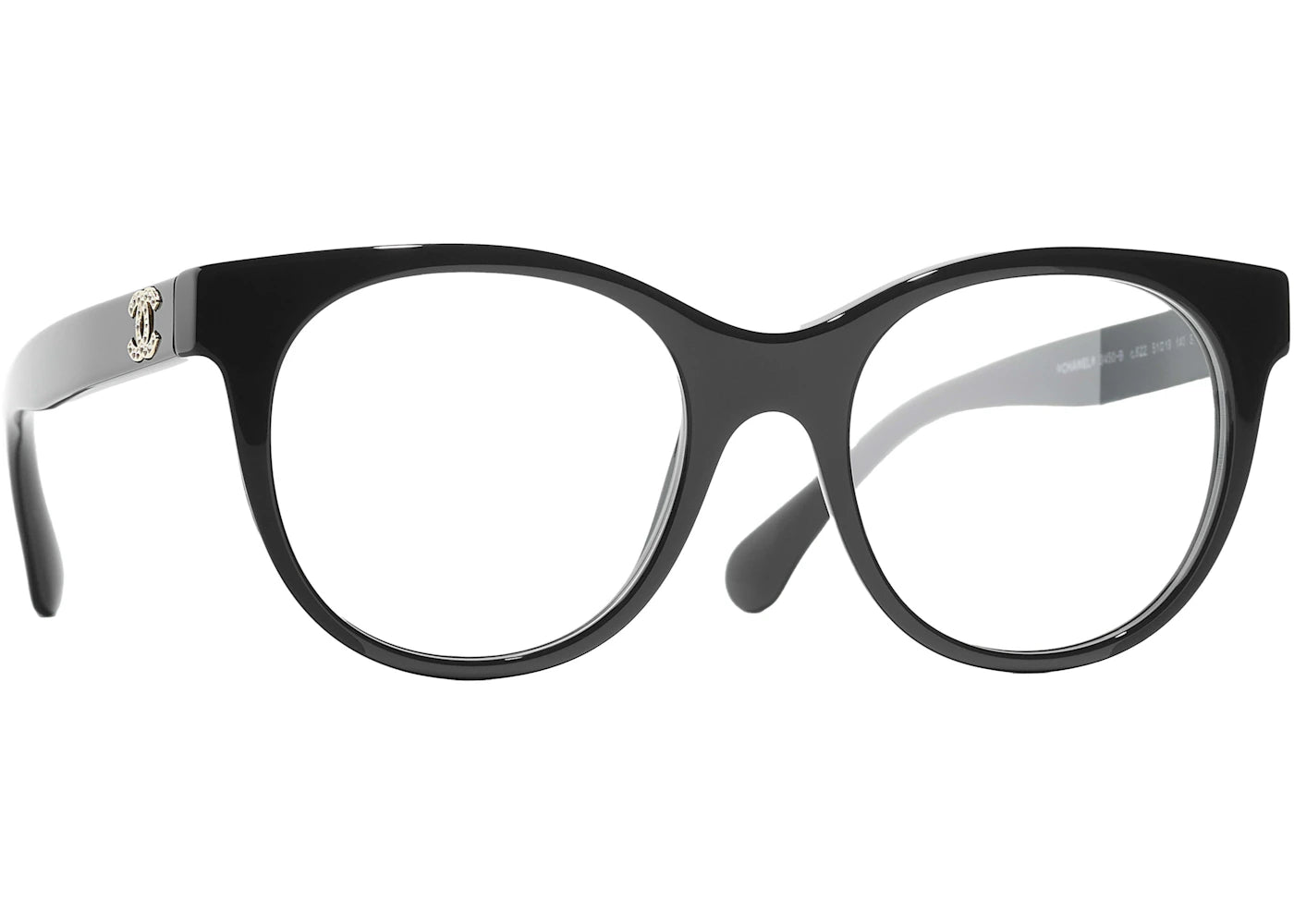 Chanel Cat Eye Eyeglasses 49mm Black/Gold (3450B C622)