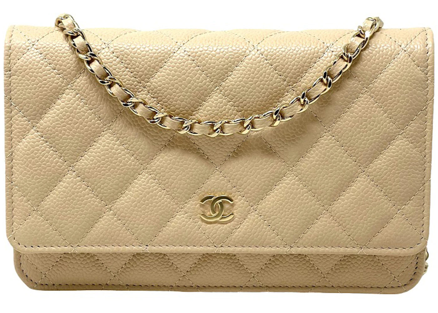 Chanel Classic Quilted WOC Crossbody Bag Beige