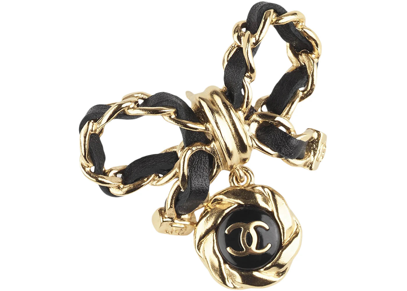 Chanel Metal Brooch AB8742 Gold/Black