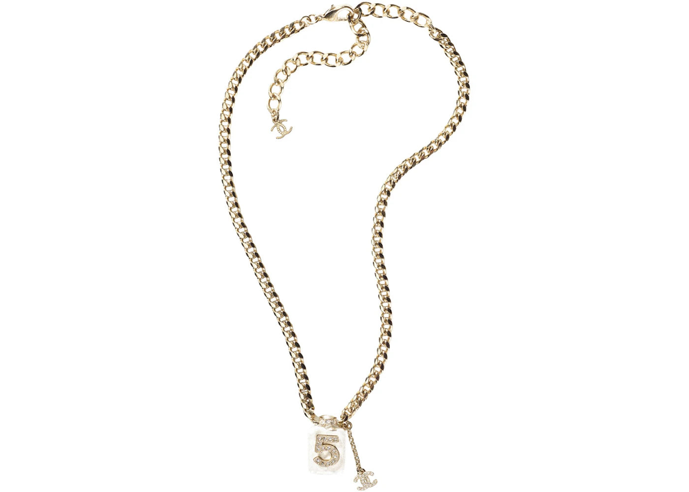 Chanel Metal/Diamantes Necklace Gold/Pearly White/Crystal
