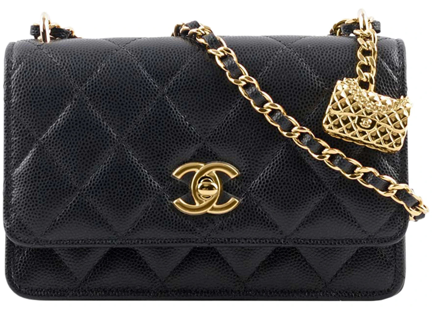 Chanel Mini Wallet On Chain with Bag Charm Black (AP3316-B10712-94305)