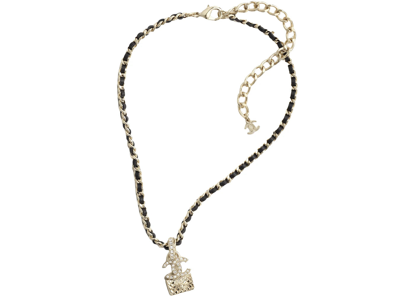 Chanel Necklace Gold/Black/Crystal (ABB548 B14173 NR627)