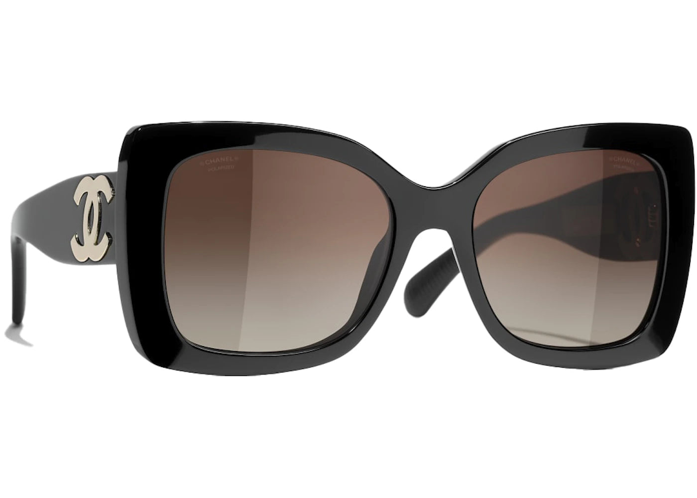 Chanel Polarized Square Sunglasses Black (5494 c.622/S9)