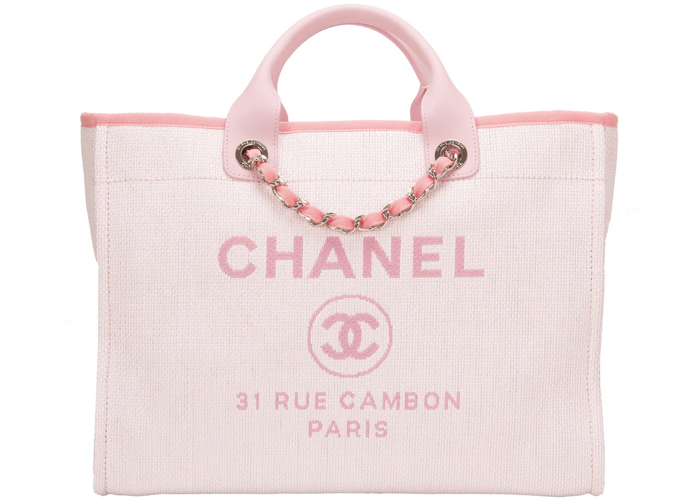Chanel Shopping Tote Deauville Large White/Pink