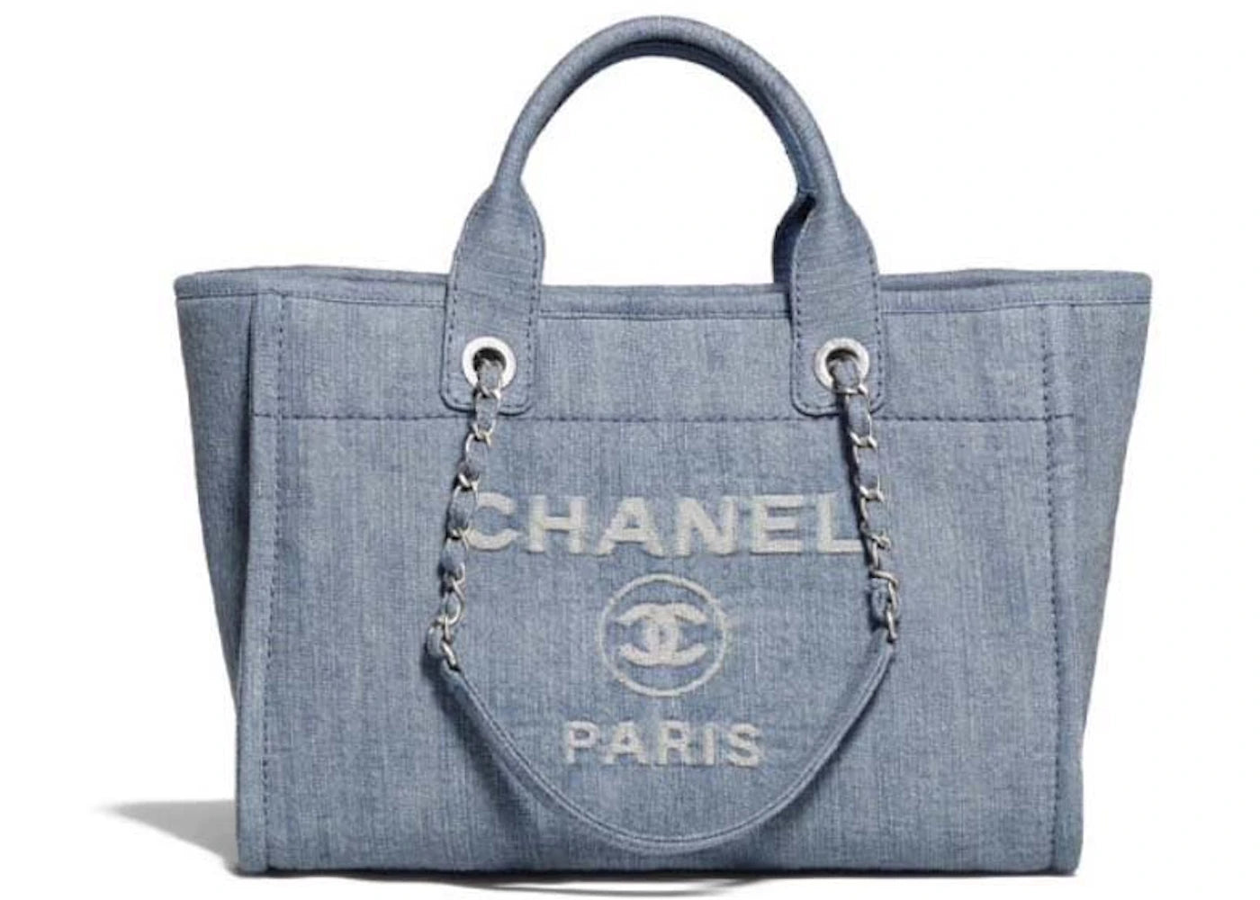 Chanel Small Denim 23S Shopping Bag Light Blue (AS3257)