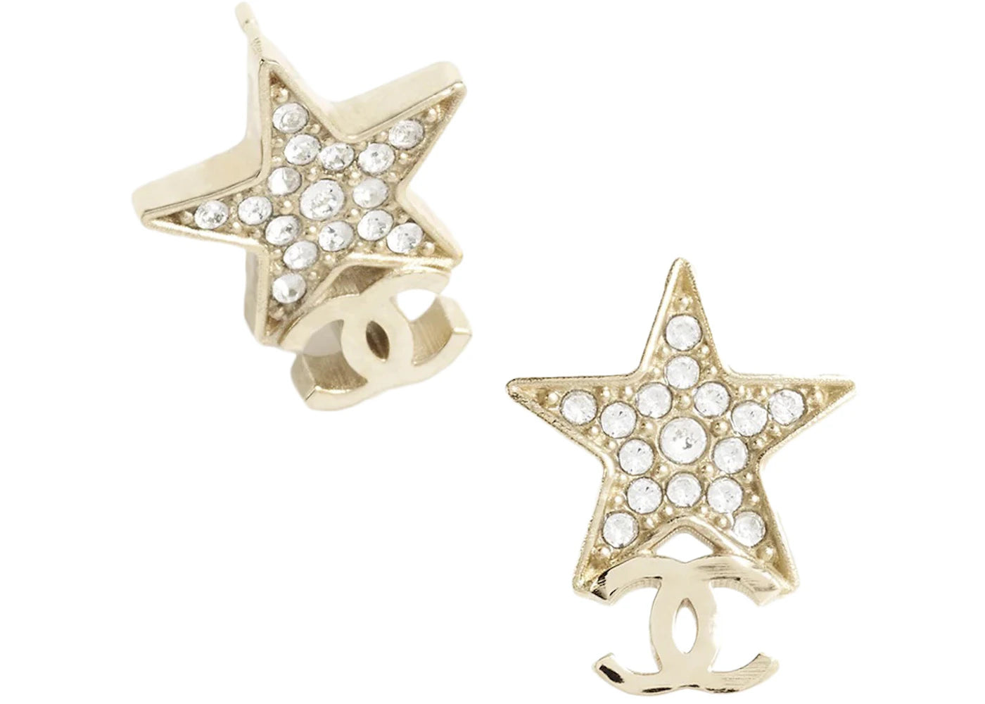 Chanel Stud Earrings Gold/Crystal (ABB488 B14060 NR341)