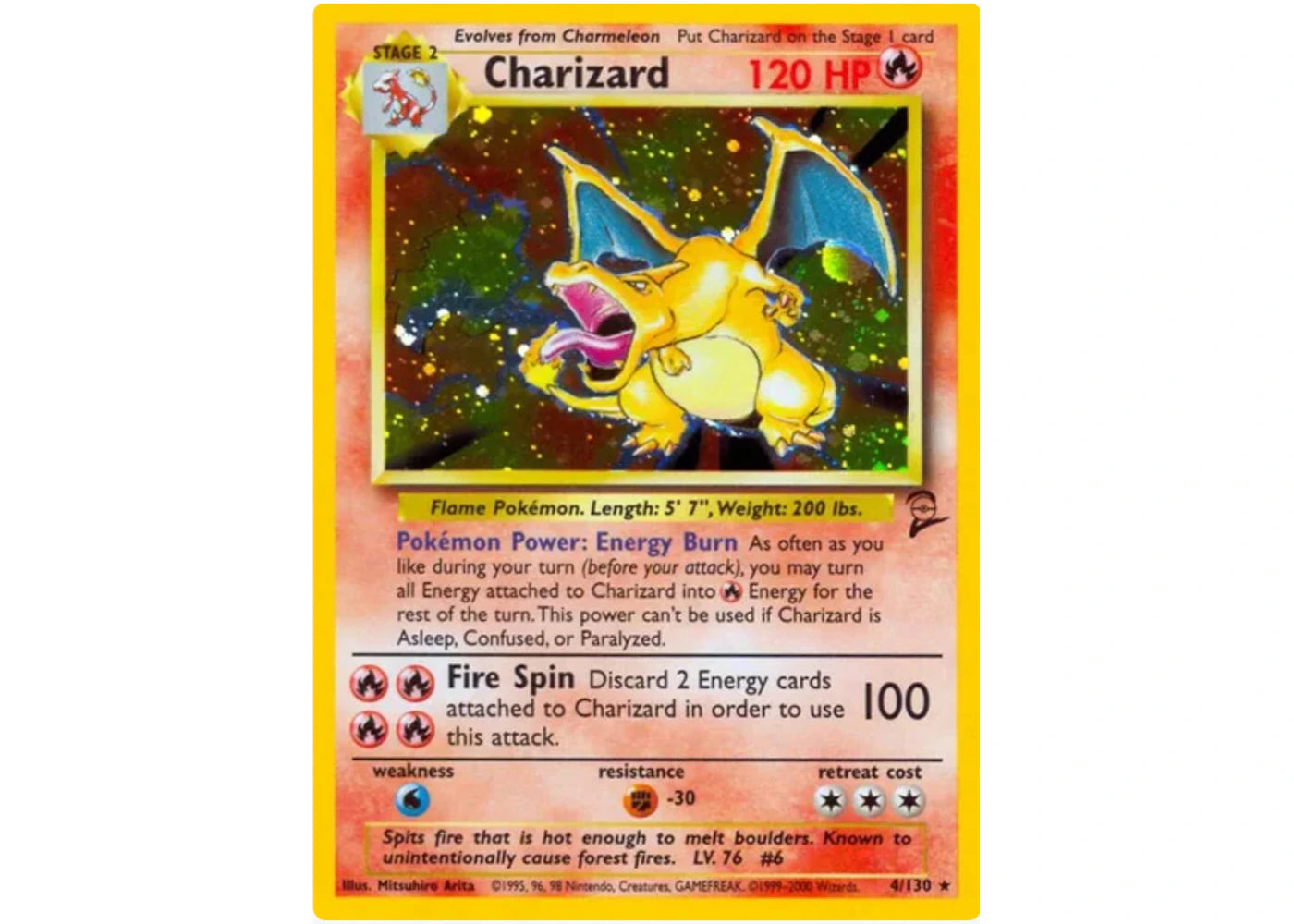 Charizard 2000 Pokémon TCG Base Set 2 Holo #4 (Ungraded)