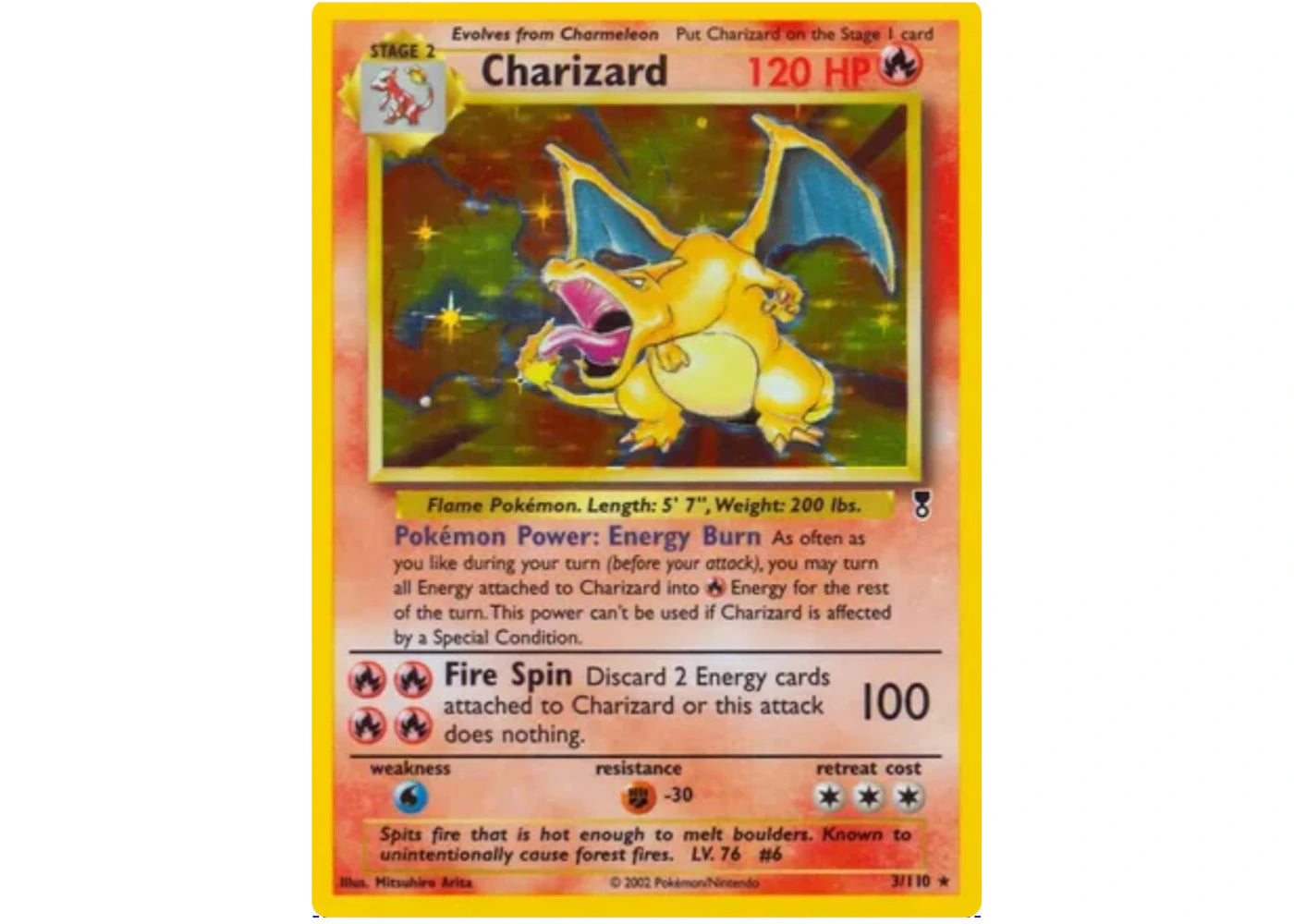 Charizard 2002 Pokémon TCG Legendary Collection Holo #3 (Ungraded)