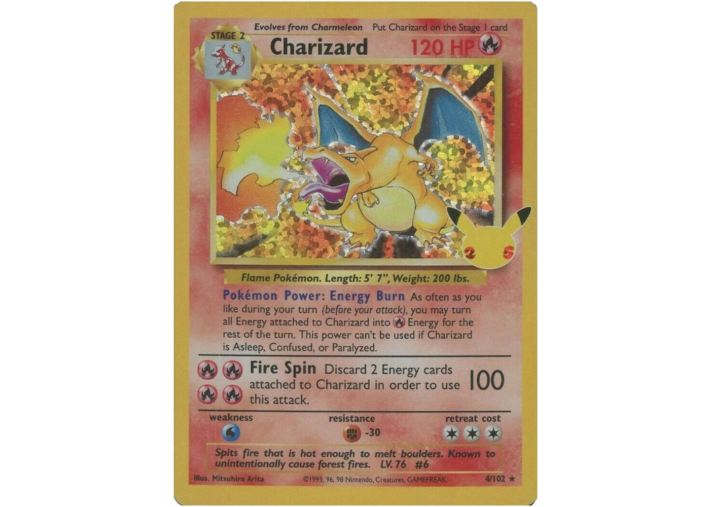 Charizard 2021 Pokémon TCG Celebrations Classic Collection Holo #4 (Ungraded)