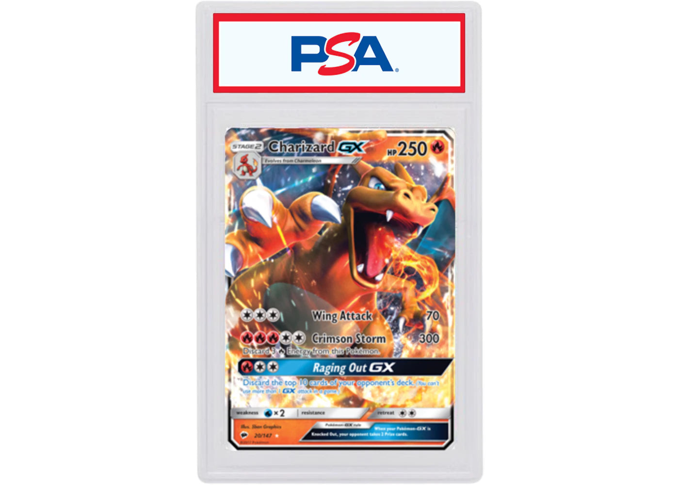 Charizard GX 2017 Pokemon TCG Sun & Moon Burning Shadows #20/147 (PSA or BGS Graded)