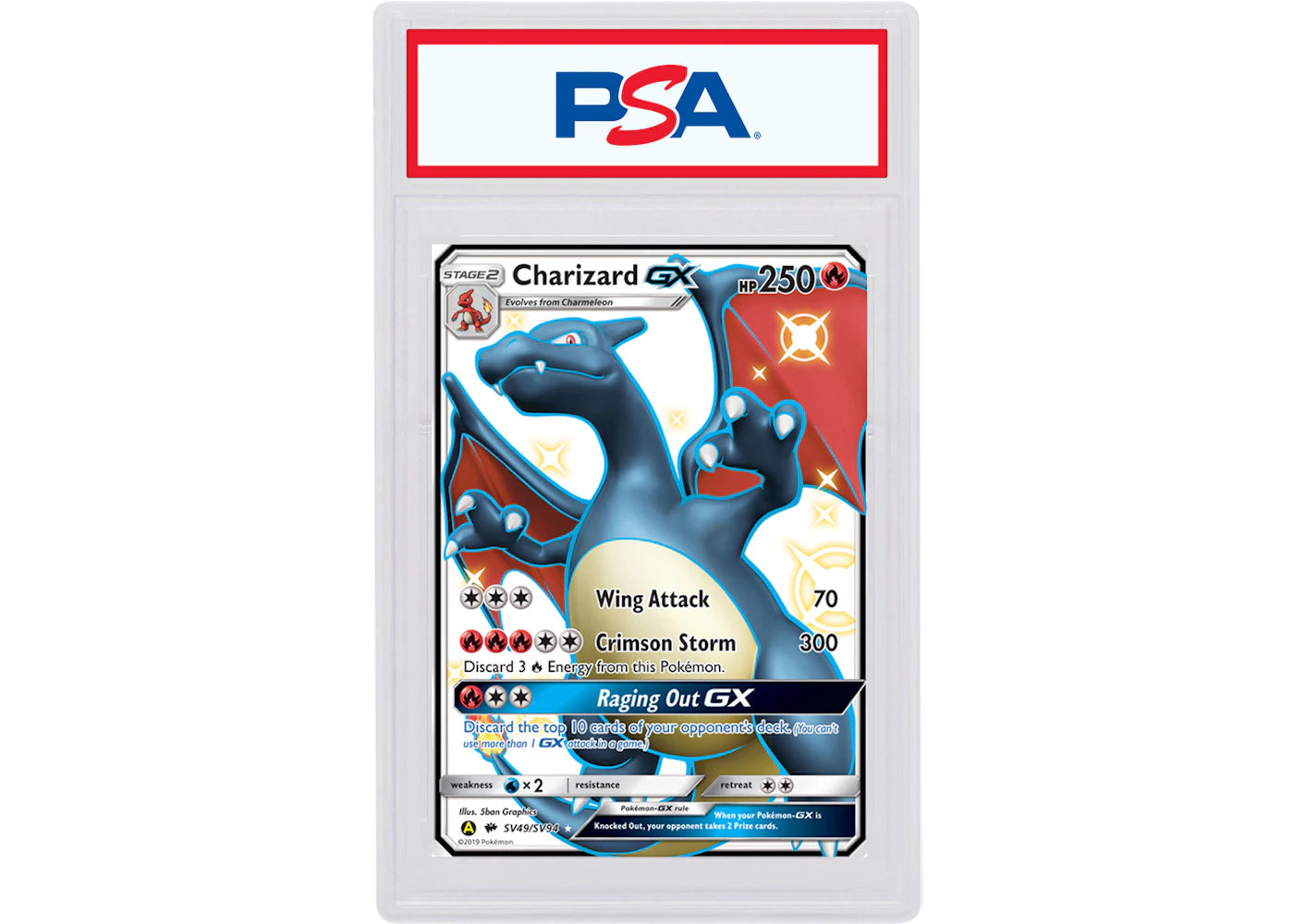 Charizard GX 2019 Pokemon TCG Hidden Fates Full Art #SV49/SV94 (PSA or BGS Graded)