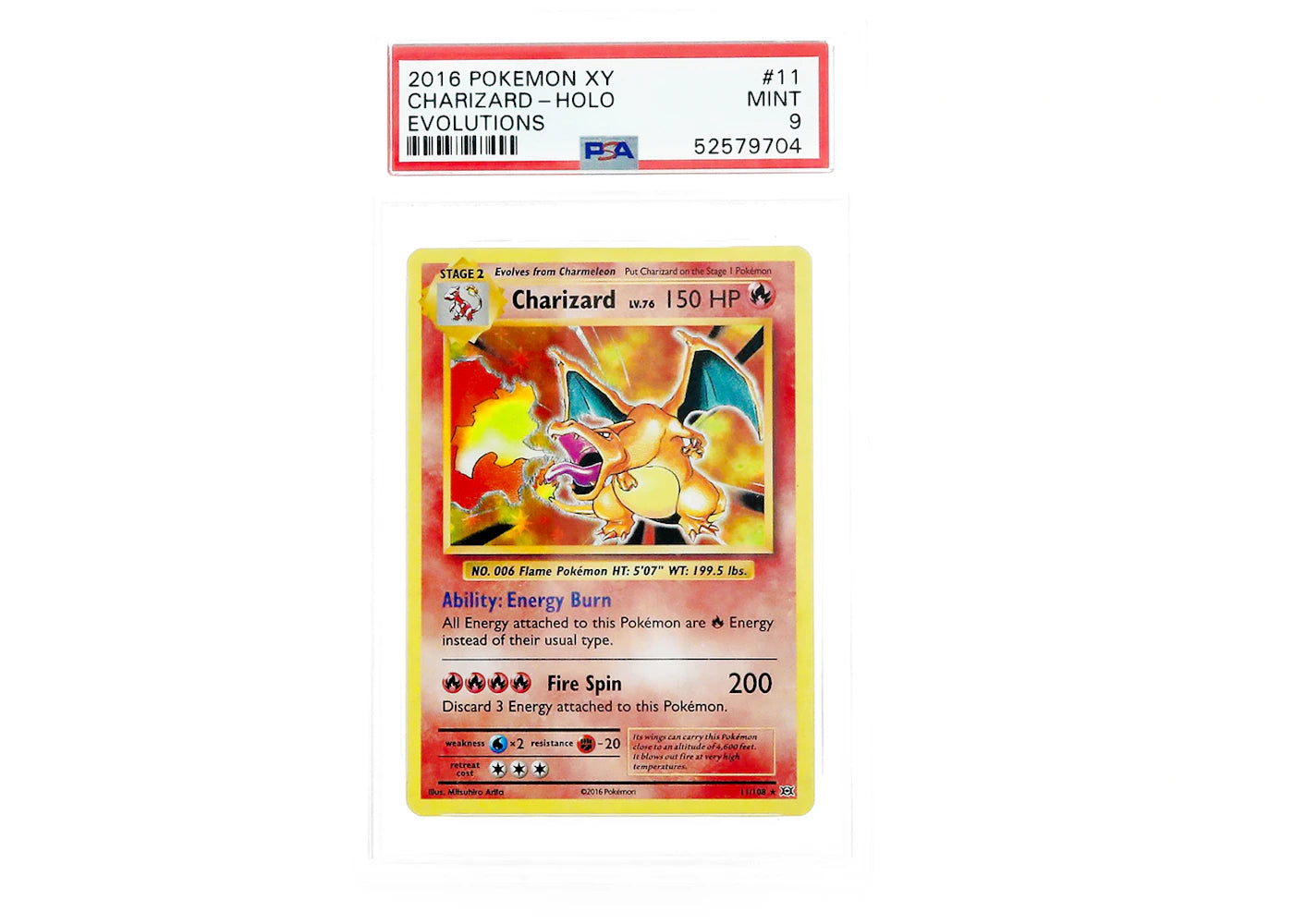Charizard-Holo 2016 Pokemon TCG XY Evolutions #11/108 (PSA or BGS Graded)