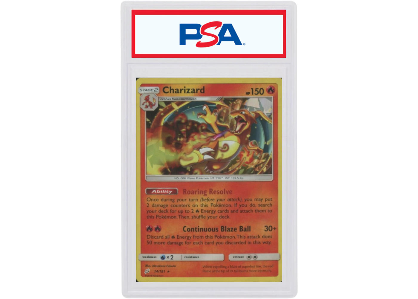 Charizard-Holo Cracked Ice 2019 Pokemon TCG Sun & Moon Team Up #14/181 (PSA or BGS Graded)