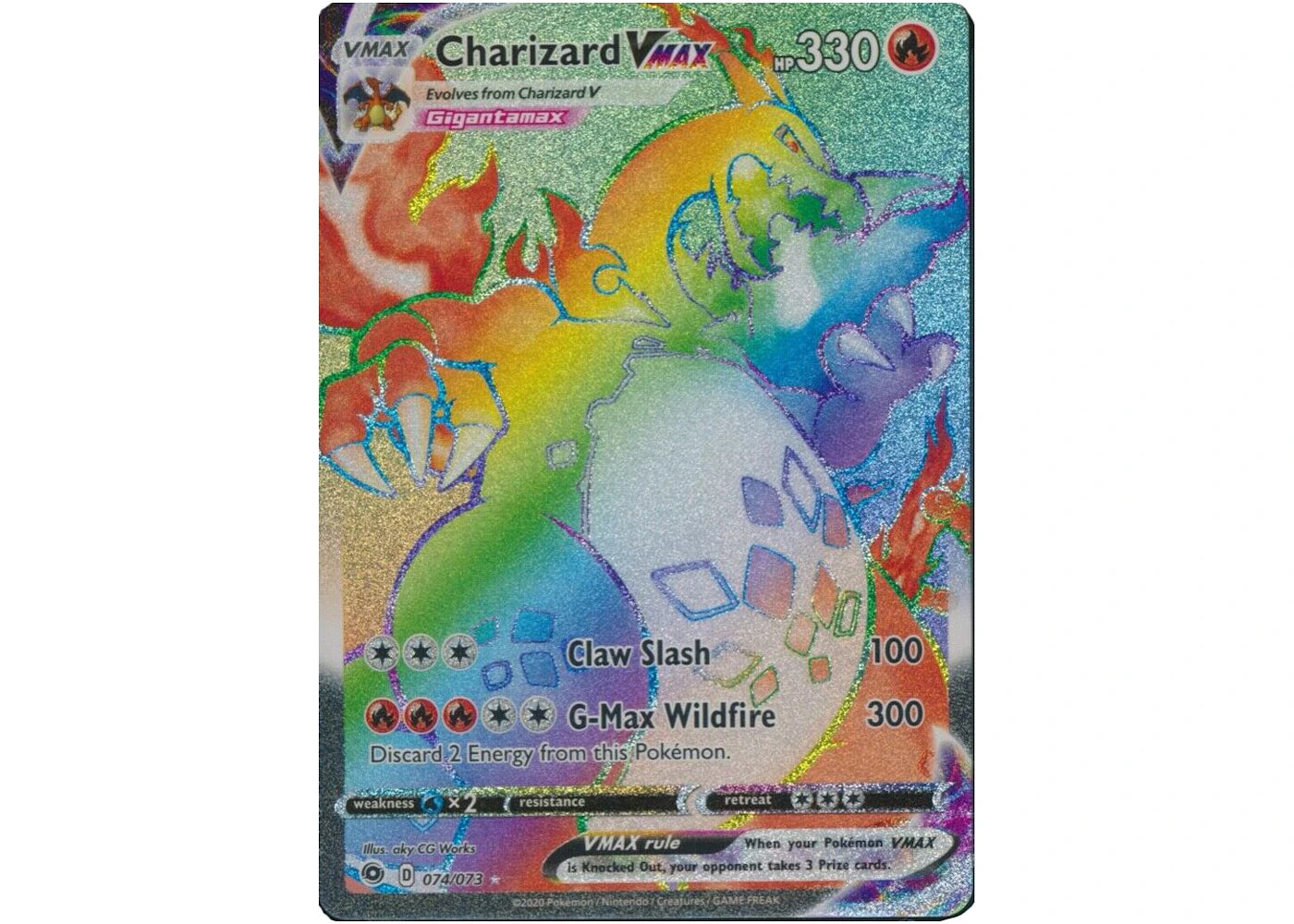 Charizard VMAX Full Art 2020 Pokémon TCG Sword & Shield Champion's Path Secret #074 (Ungraded)