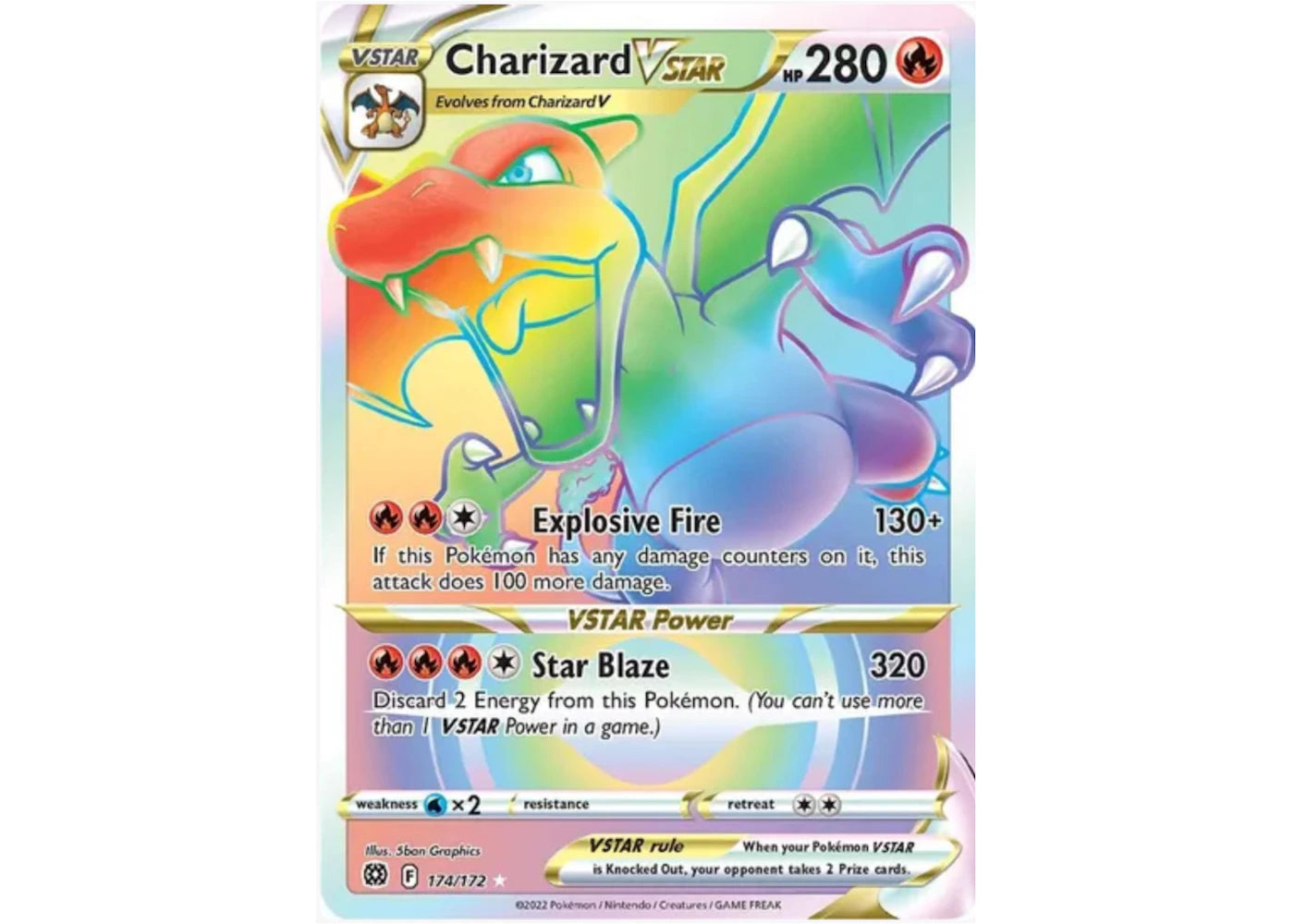 Charizard VSTAR Full Art 2022 Pokémon TCG Sword & Shield Brilliant Stars Secret #174 (Ungraded)