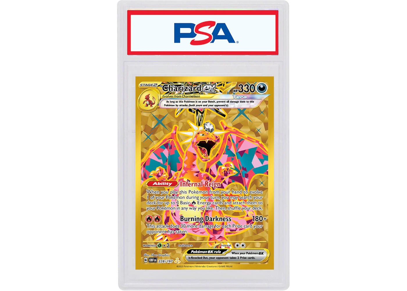 Charizard ex 2023 Pokémon Scarlet & Violet Obsidian Flames Hyper Rare #228/197 (PSA or BGS Graded)