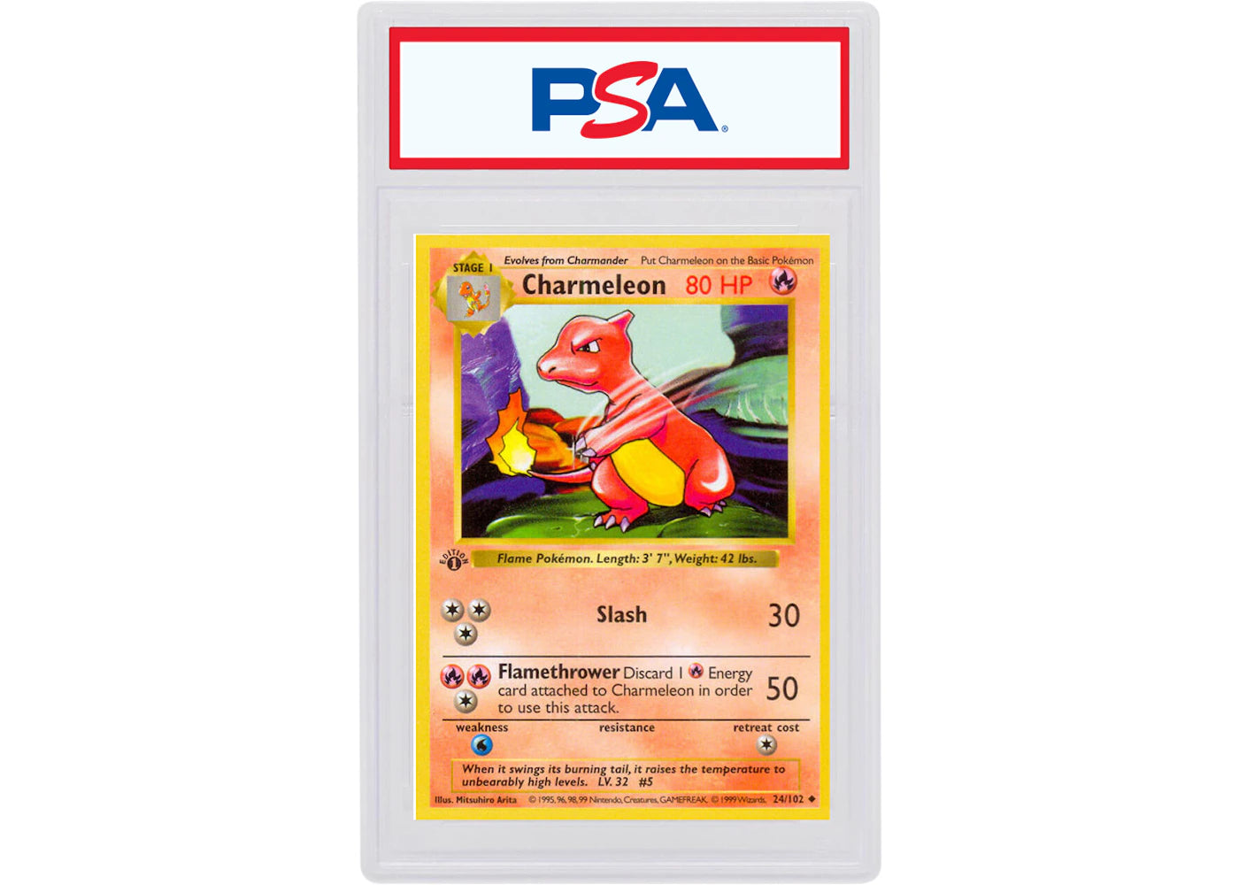 Charmeleon 1999 Pokemon TCG Base Set 1st Edition #24/102 (PSA or BGS Graded)