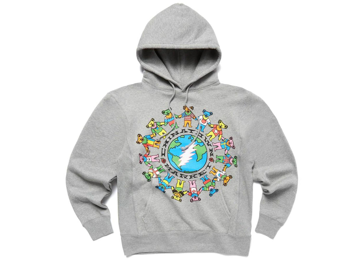 Market Grateful Dead Coexist Hoodie Heather Grey