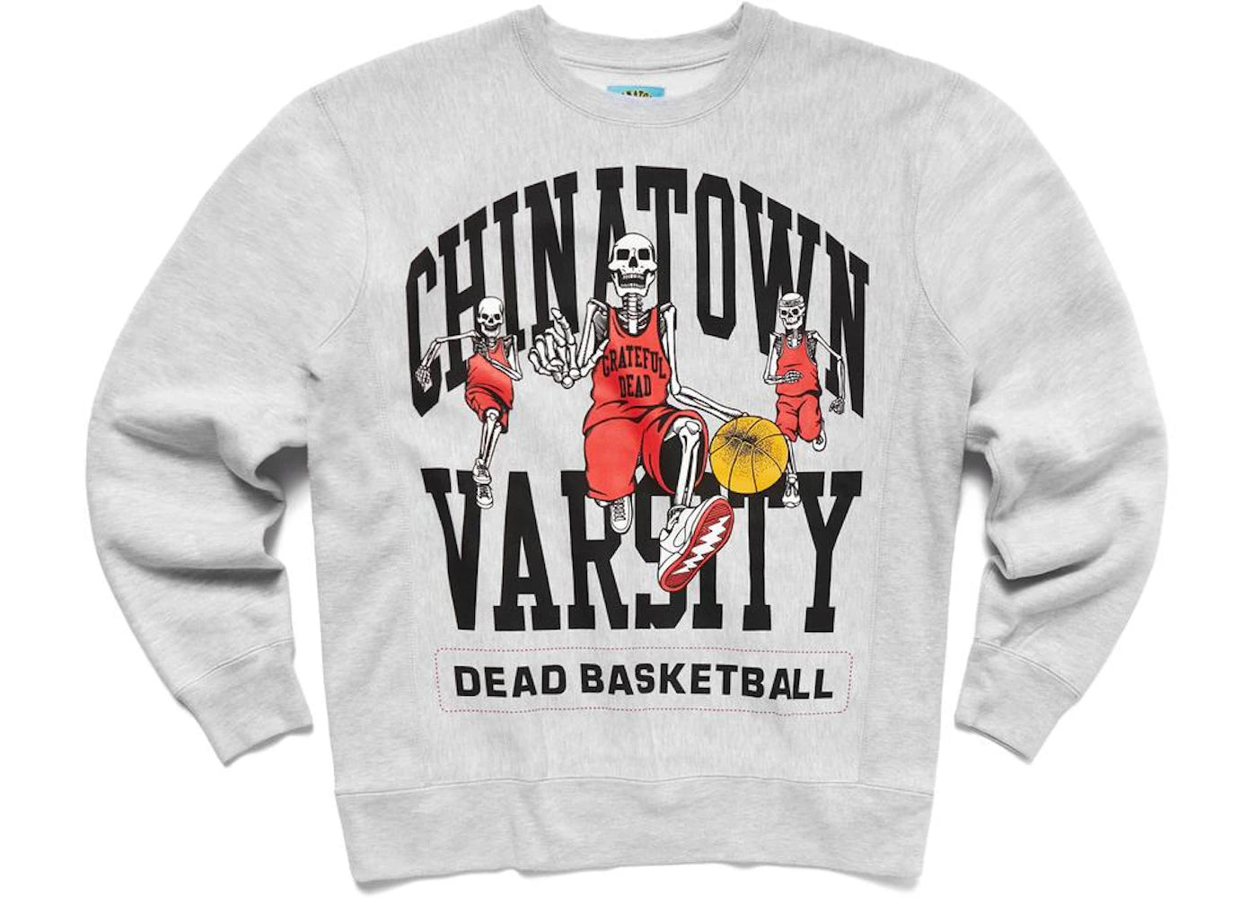 Market Grateful Dead Varisty Crewneck Sweatshirt Heather Grey