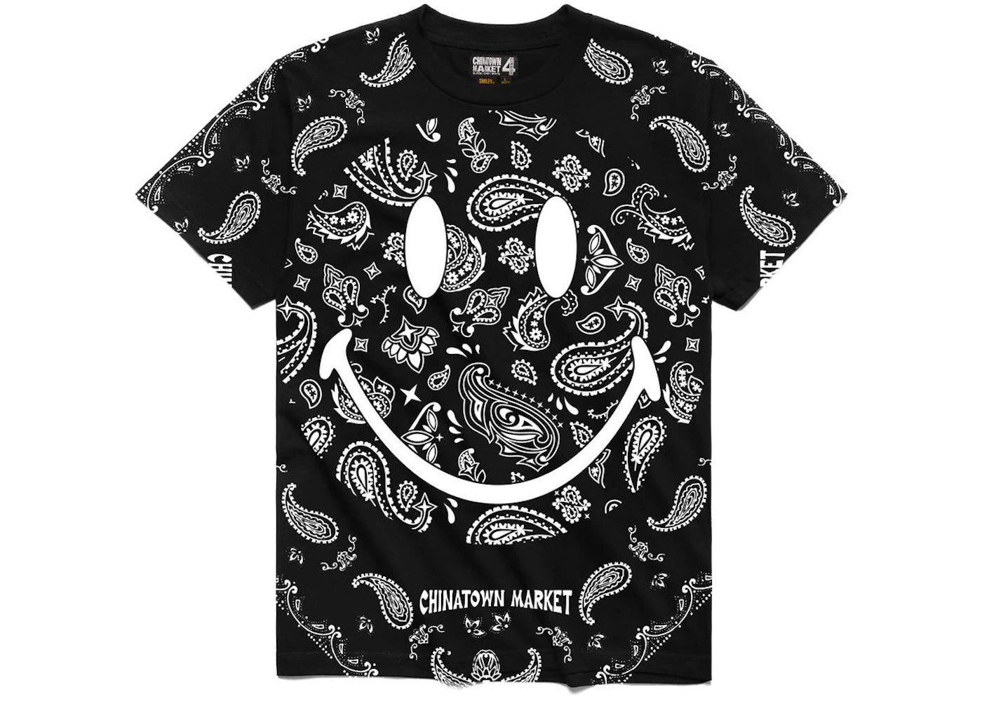 Market x YG 4hunnid Paisley Smiley T-shirt Black