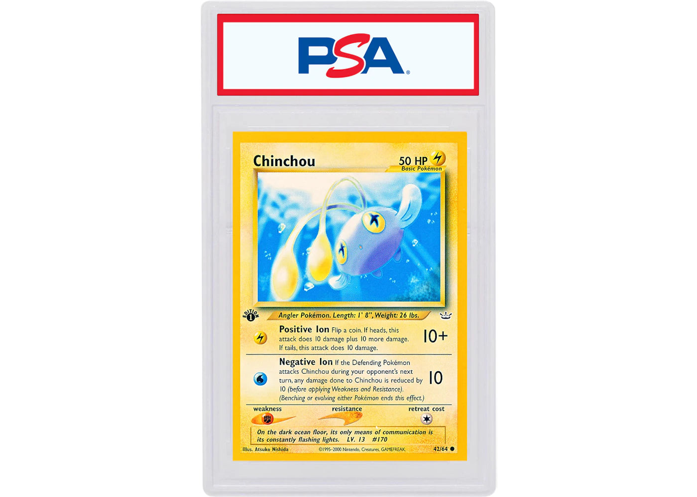 Chinchou 2001 Pokemon TCG Neo Revelation 1st Edition #42/64 (PSA or BGS Graded)