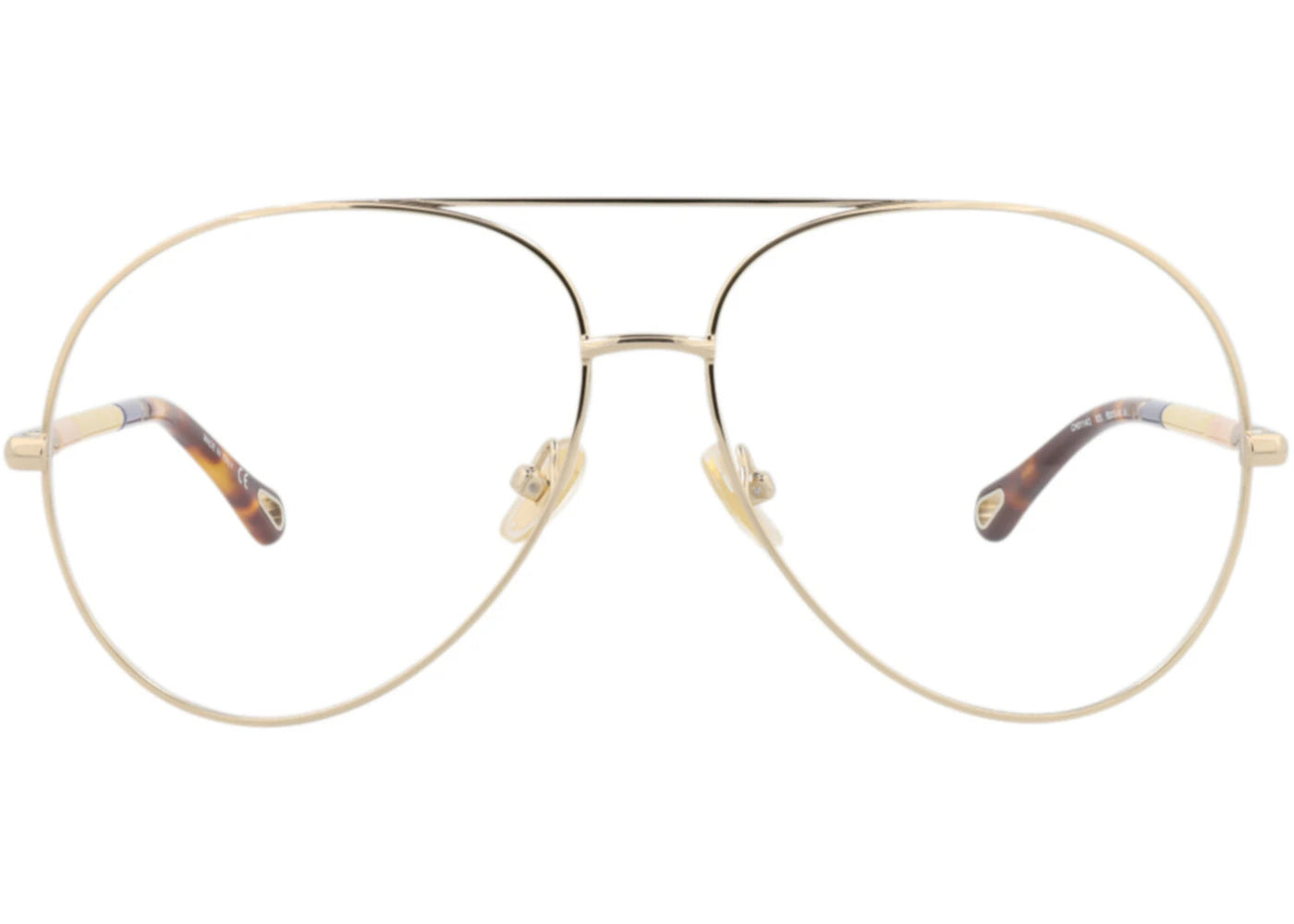 Chloe Aviator-Frame Metal Optical Frames Gold Gold Transparent (CH0114O-30012493-003)