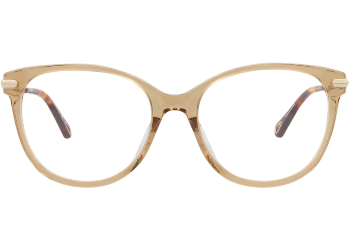 Chloe Cat Eye-Frame Bio Acetate Optical Frames Brown Gold Transparent (CH0058OA-30011514-003)