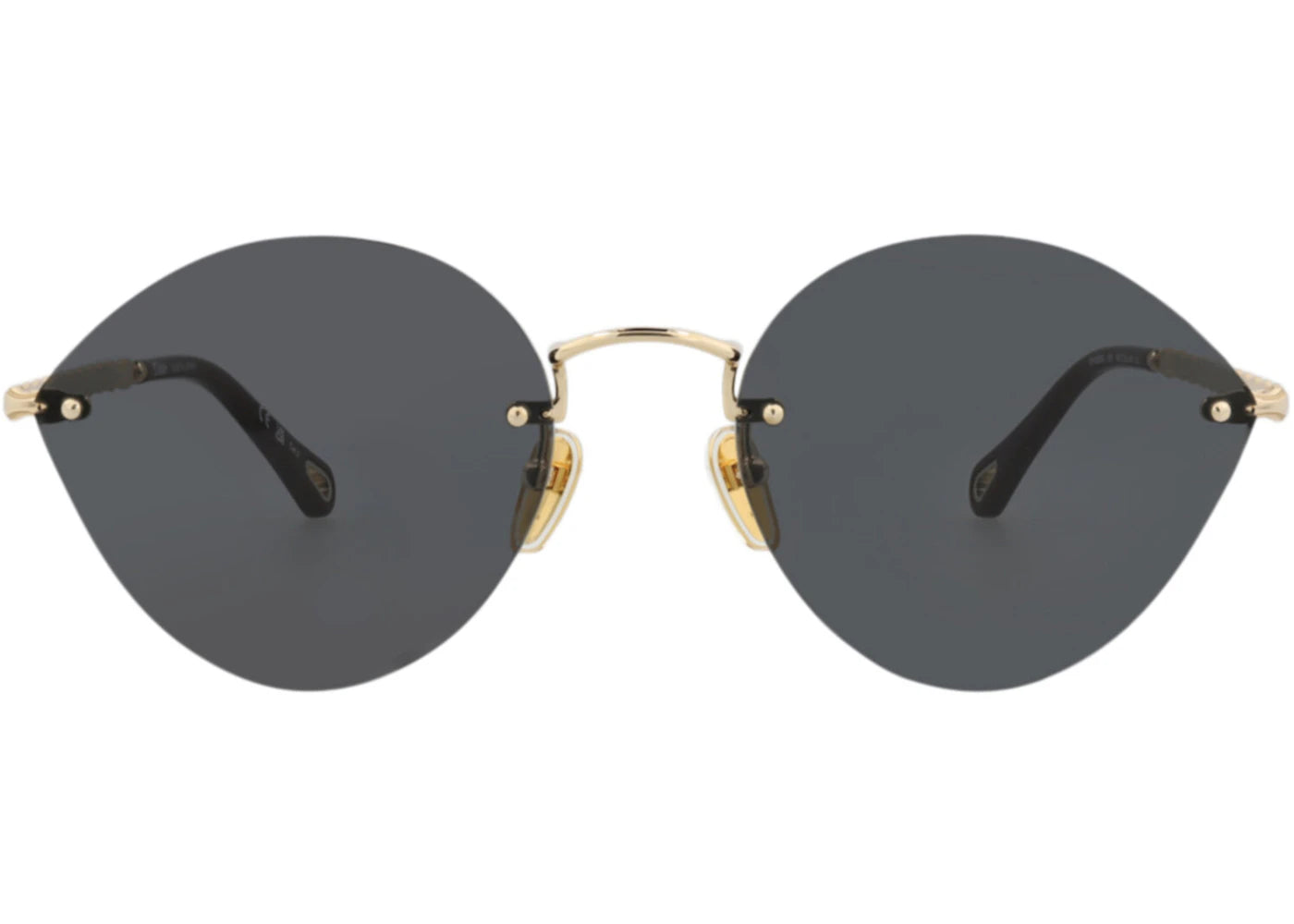 Chloe Cat Eye-Frame Metal Sunglasses Gold Gold Grey (CH0253S-30015745-001)