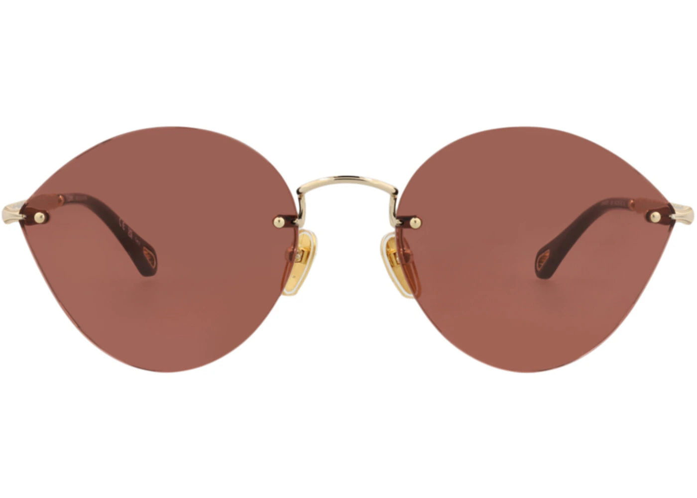 Chloe Cat Eye-Frame Metal Sunglasses Gold Gold Red (CH0253S-30015745-002)