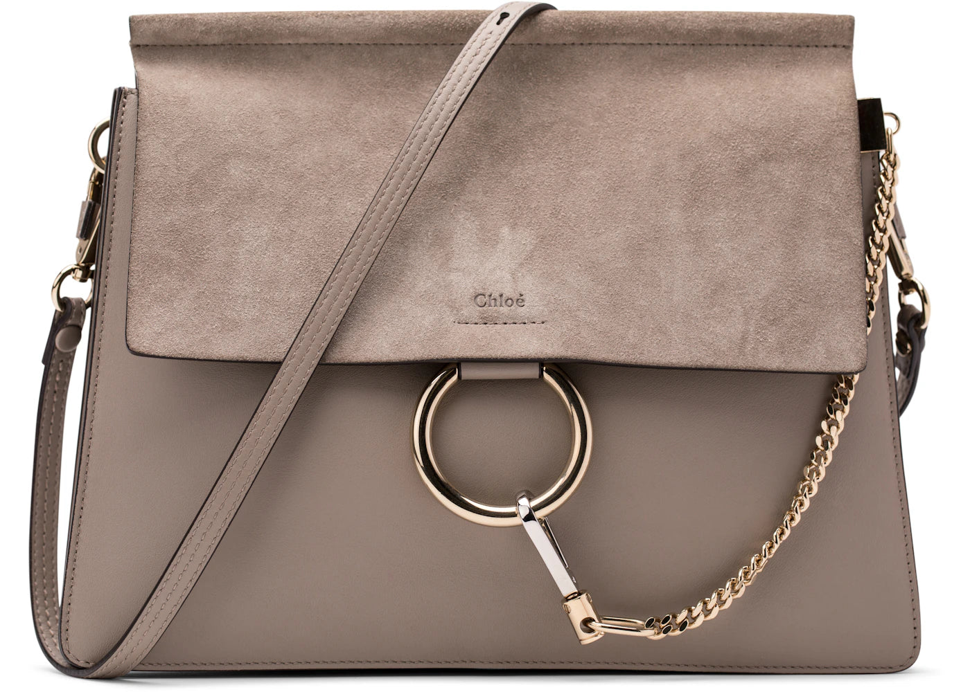 Chloe Faye Shoulder Bag Medium Motty Grey