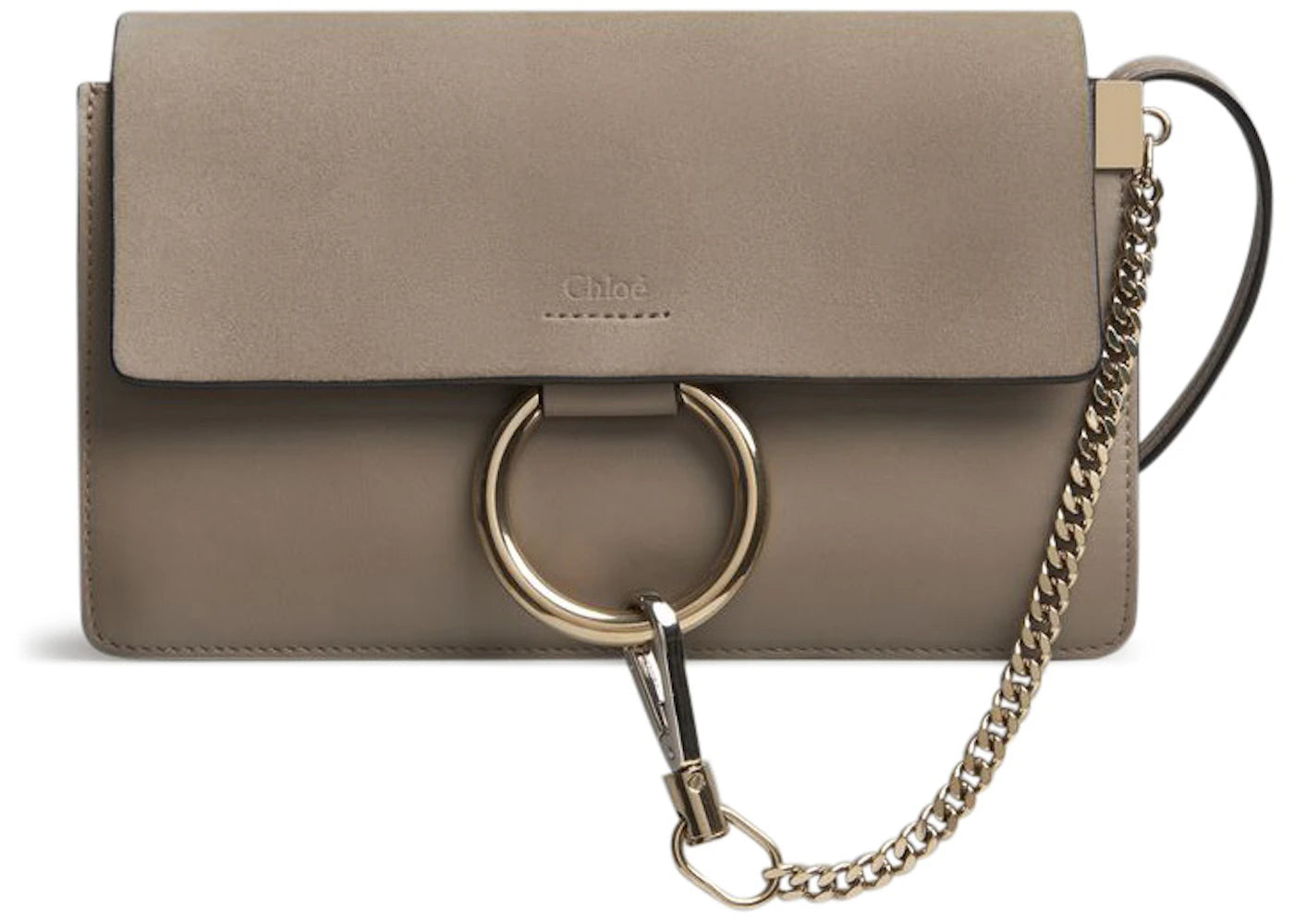 Chloe Faye Smooth/Suede Small Motty Grey