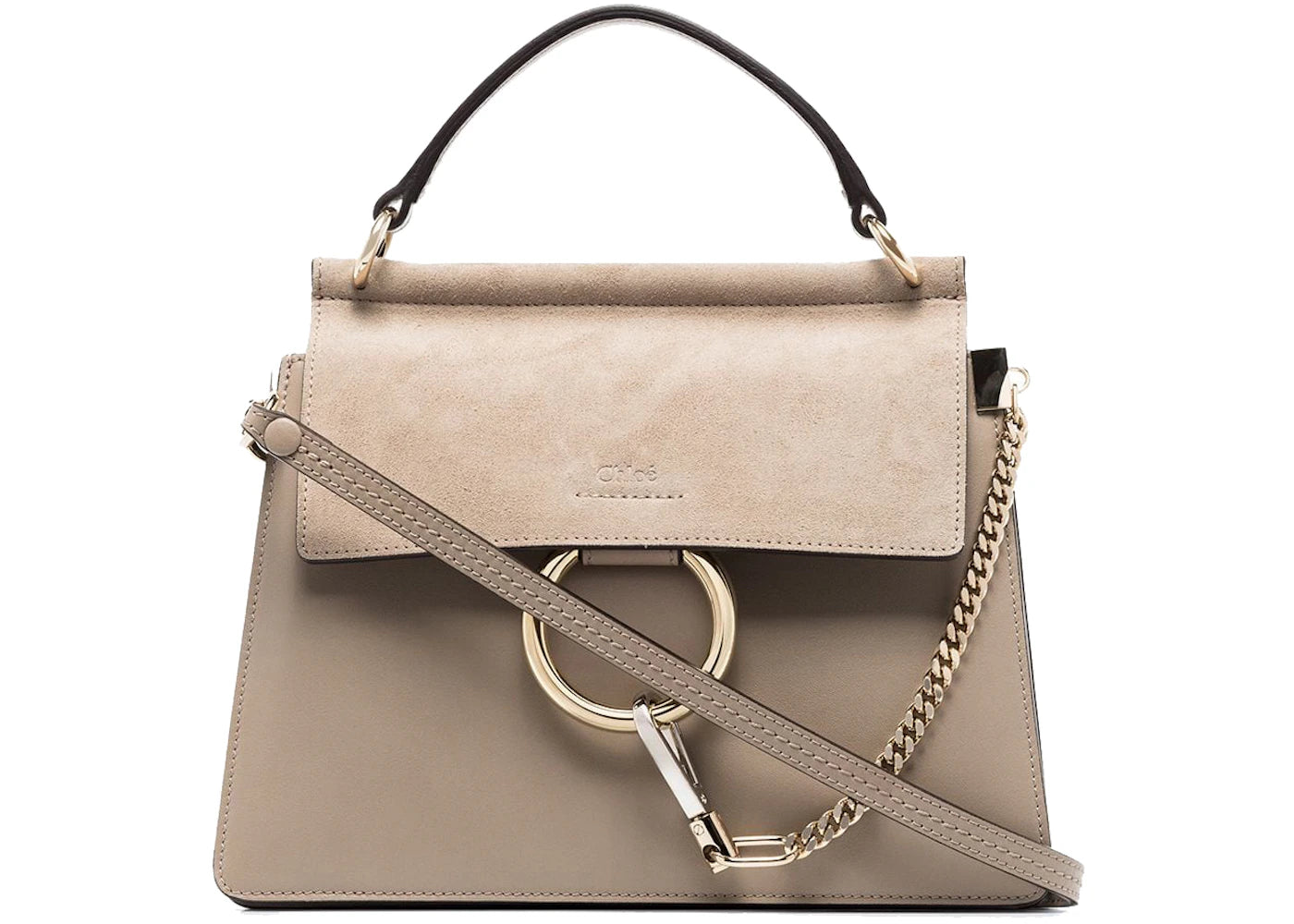 Chloe Faye Top Handle Bag Small Grey
