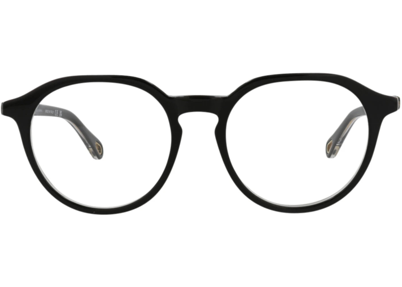 Chloe Round-Frame Bio Acetate Optical Frames Black Black Transparent (CH0012O-30009838-007)