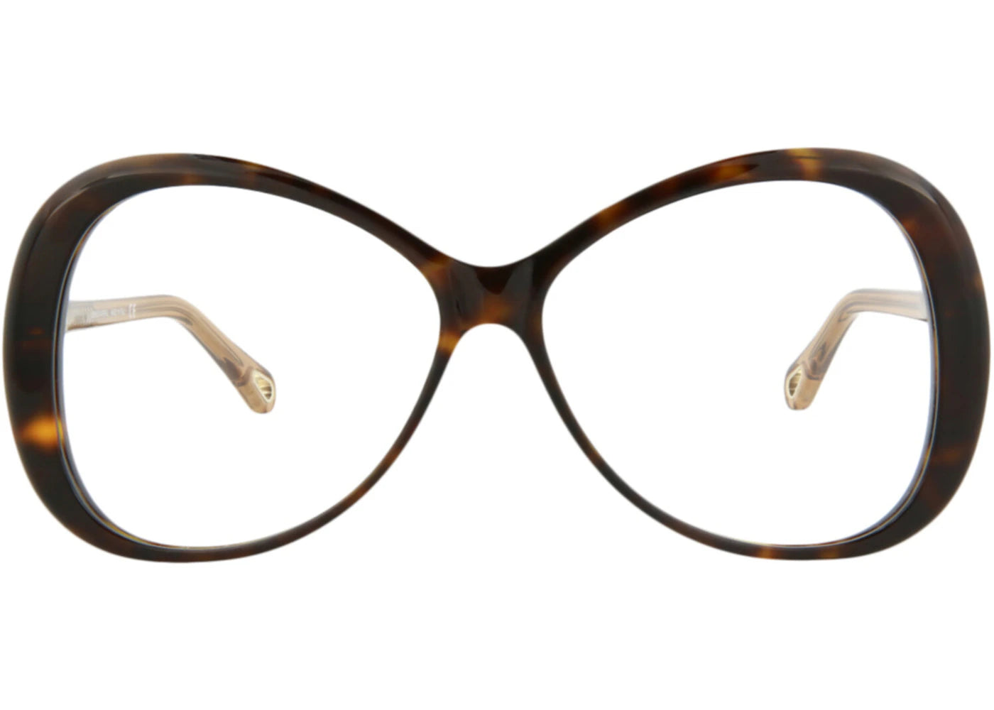 Chloe Round-Frame Bio Acetate Optical Frames Havana Brown Transparent (CH0011O-30009851-004)