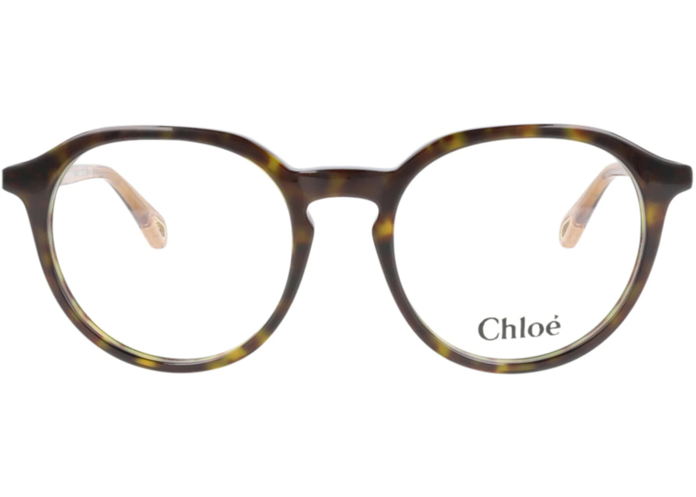 Chloe Round-Frame Bio Acetate Optical Frames Havana Brown Transparent (CH0012O-30009838-008)