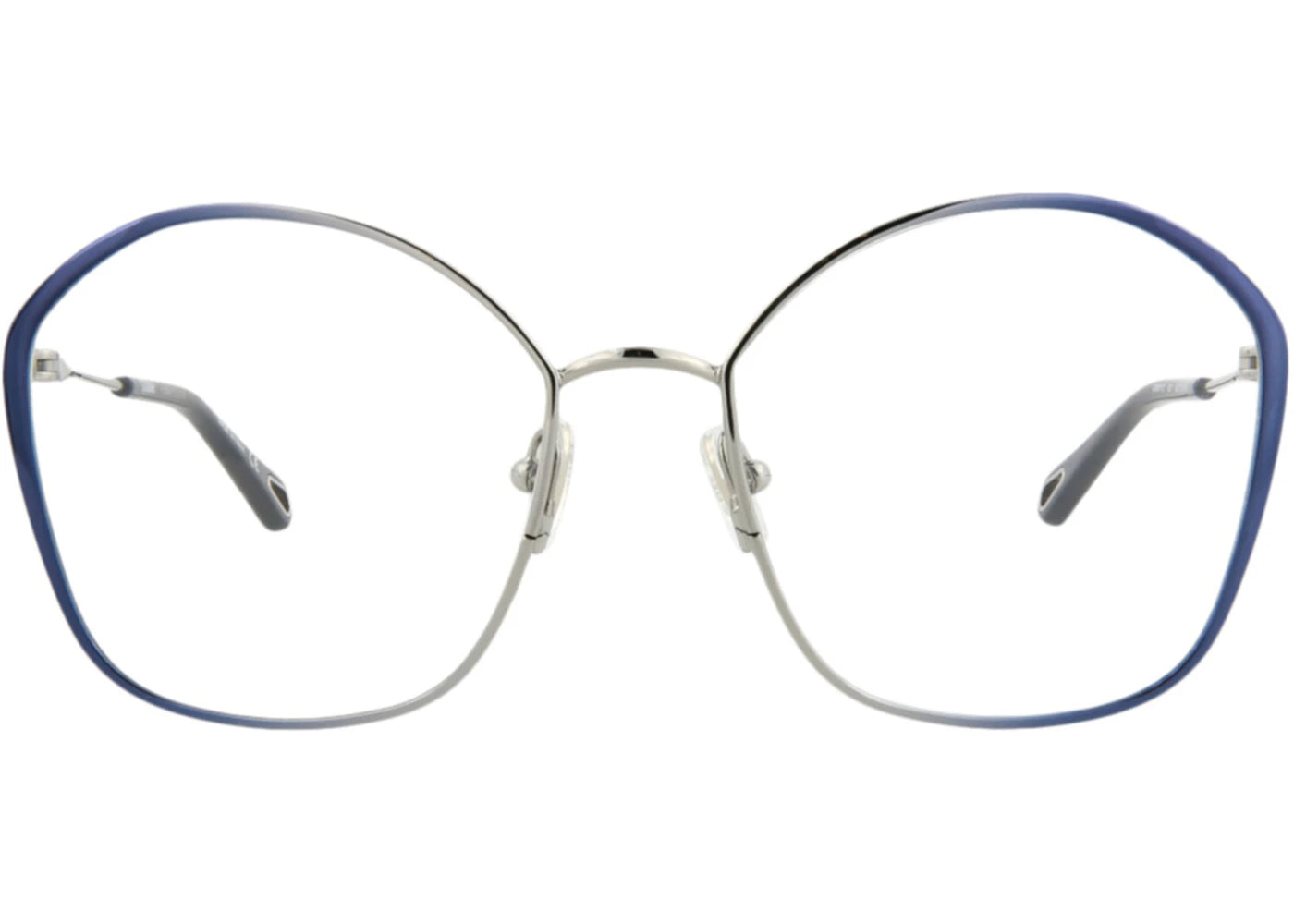 Chloe Round-Frame Metal Optical Frames Blue Blue Transparent (CH0017O-30009856-001)