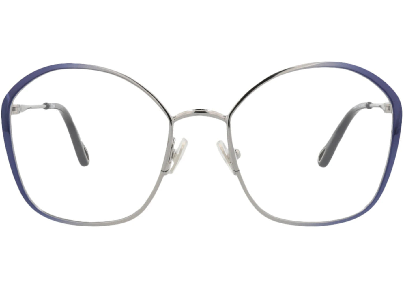 Chloe Round-Frame Metal Optical Frames Blue Blue Transparent (CH0017O-30009856-004)