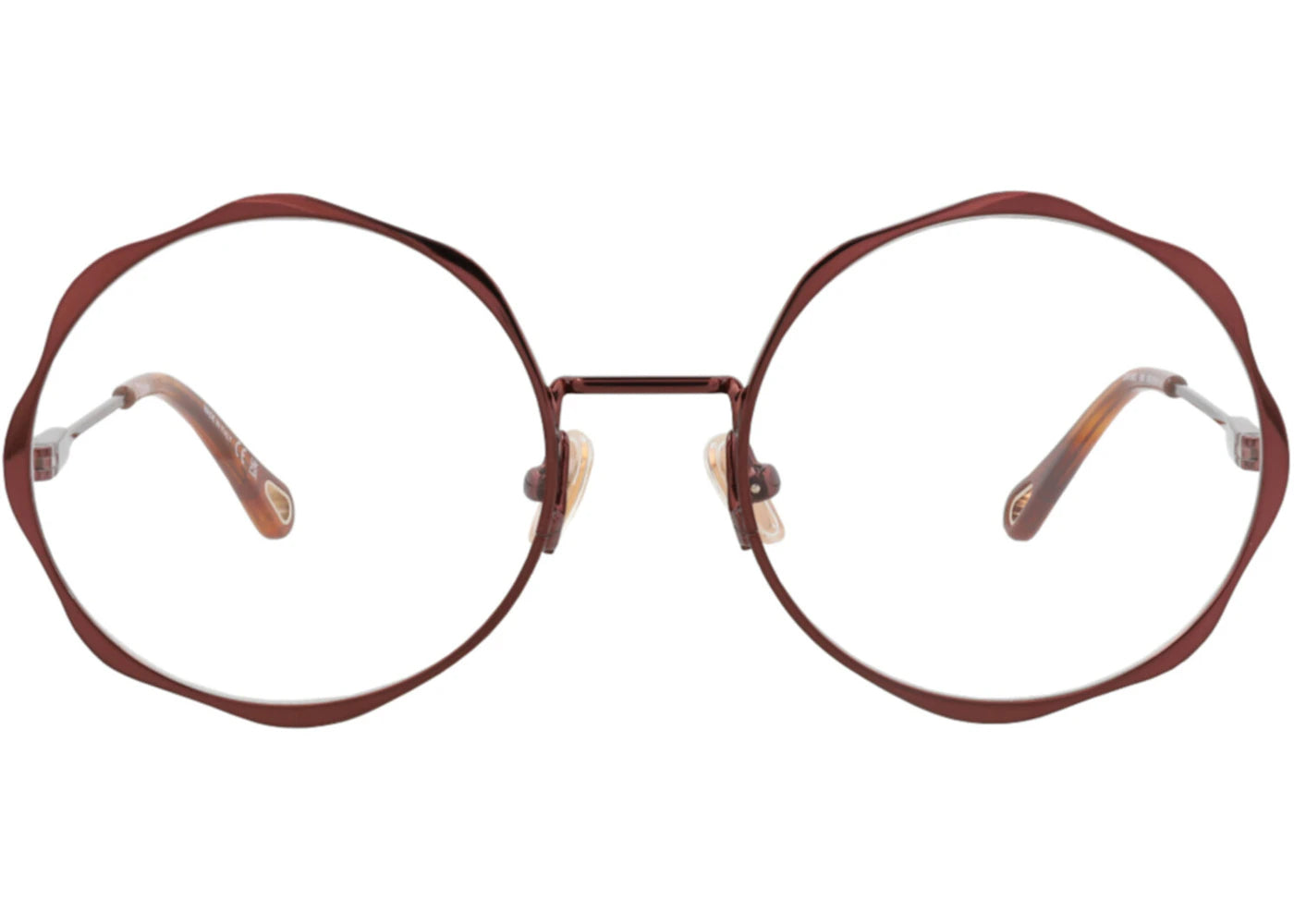 Chloe Round-Frame Metal Optical Frames Brown Brown Transparent (CH0185O-30014133-006)