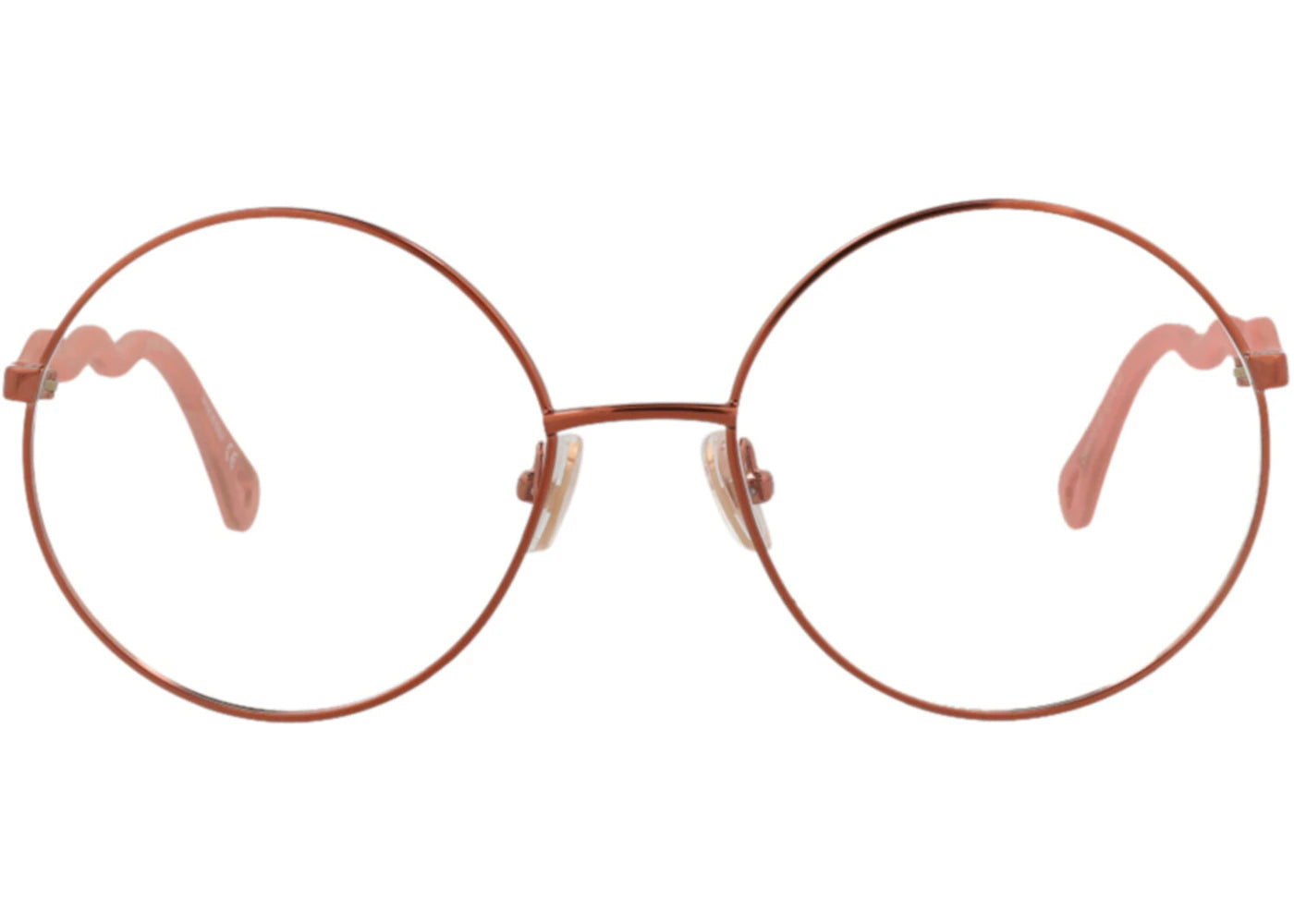 Chloe Round-Frame Metal Optical Frames Brown Pink Transparent (CH0057O-30011445-001)
