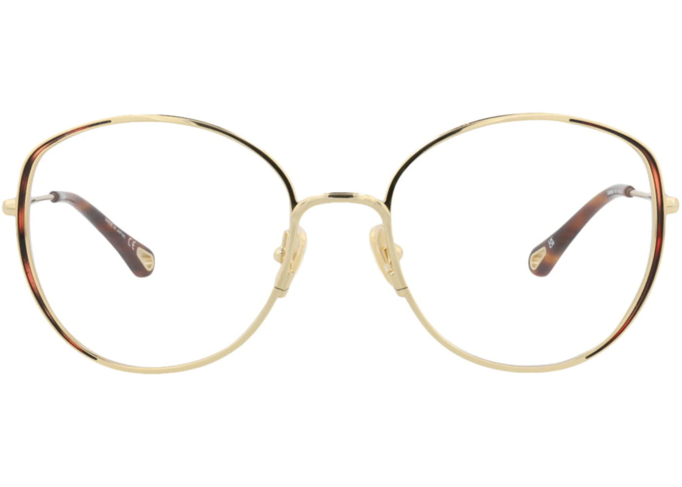 Chloe Round-Frame Metal Optical Frames Gold Gold Transparent (CH0039O-30009848-001)