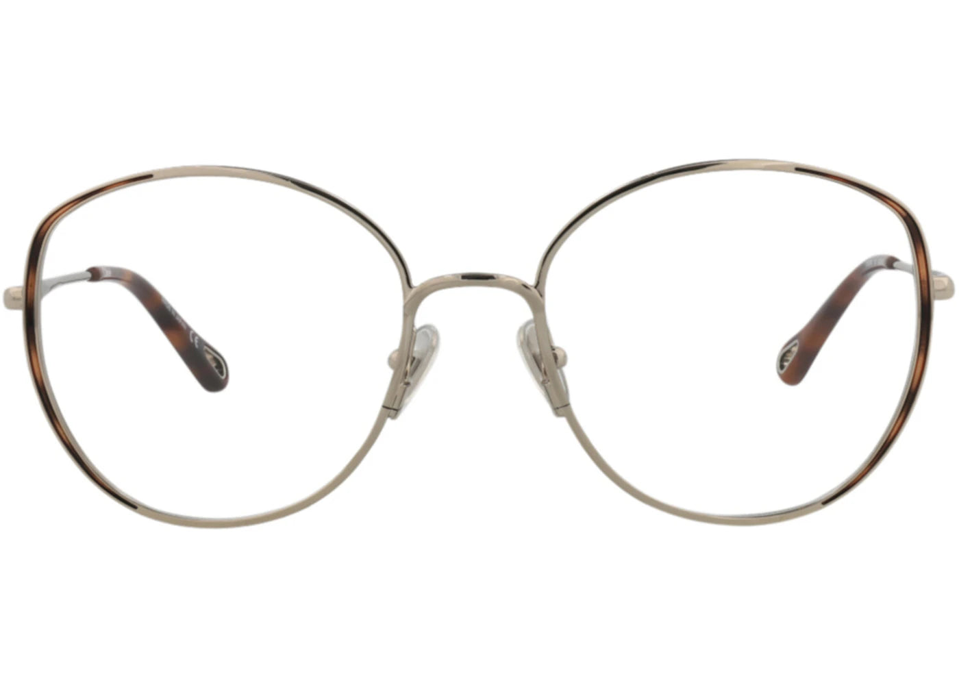 Chloe Round-Frame Metal Optical Frames Silver Silver Transparent (CH0039O-30009848-003)